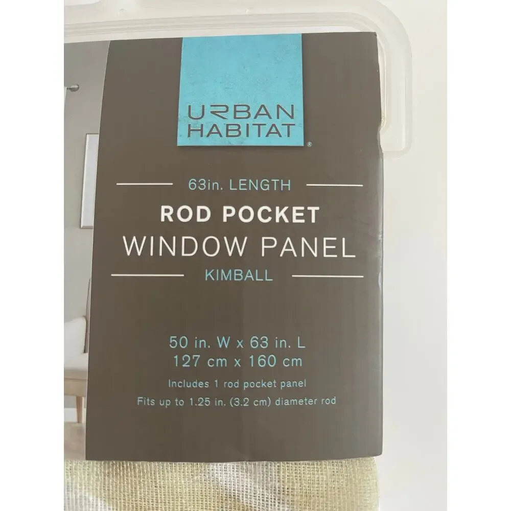 Urban Habitat Kimball Print Sheer Curtains - Taupe 1 Panel 50 x 63 inches